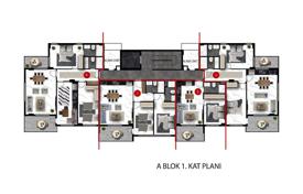 Luxus-Wohnungen in einem Komplex mit Einrichtungen in Alanya. $171 000