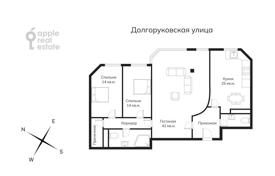 3-zimmer wohnung 147 m² in Tverskoy district, Russland. 62 000 ₽  pro Woche